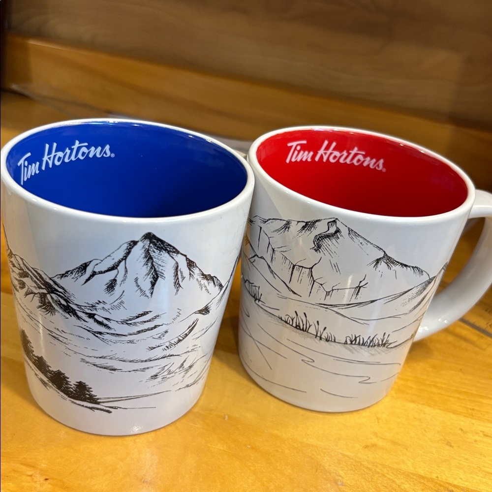 🇨🇦Tim Hortons 2018 Mountain Winter Sports Themed Collectible Coffee Mugs Cups